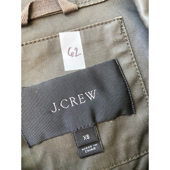 J. Crew Womens Downtown Field Jacket Size XS Army Green Utility Wax Canvas - Picture 14 of 14